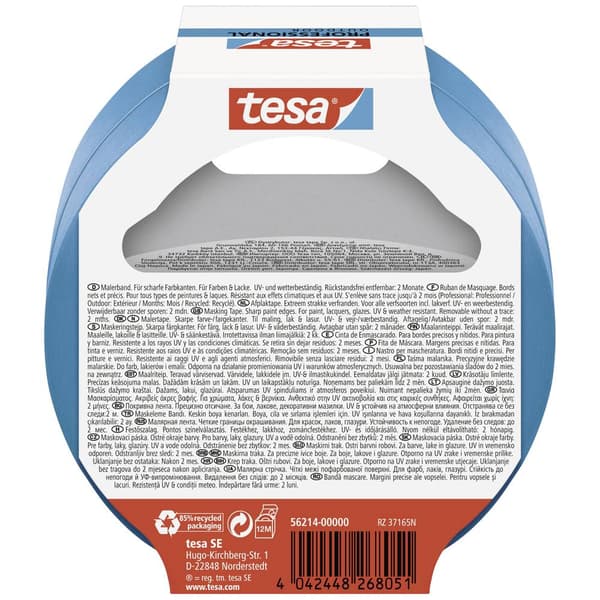 tesa Professional Outdoor 56214-00000-03 Målartejp Blå (L x B) 50 m x 25 mm 2 st