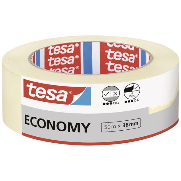 tesa Economy 05279-00000-02 Målartejp Vit (L x B) 50 m x 38 mm 1 st