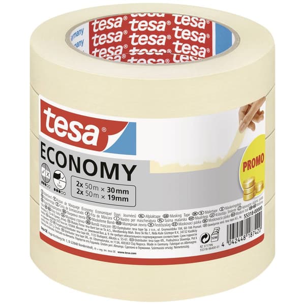 tesa Economy 55318-00000-04 Målartejp Vit 1 set