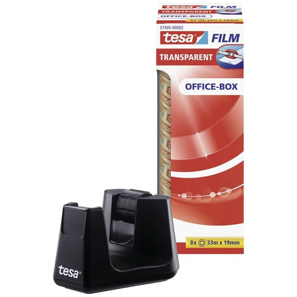 tesa Easy Cut Smart + tesafilm transparent 53906-00000-00 tesafilm Svart (L x B) 33 m x 19 mm 1 set