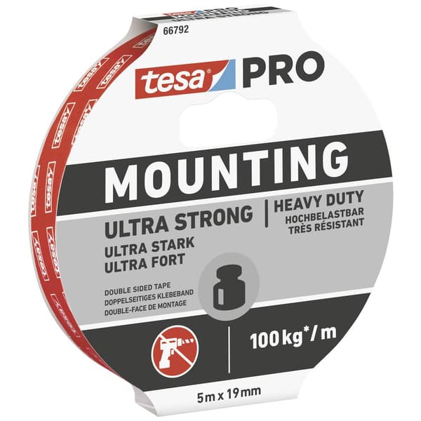 tesa Mounting PRO Ultra Strong 66792-00001-00 Monteringsband Vit (L x B) 5 m x 19 mm 1 st