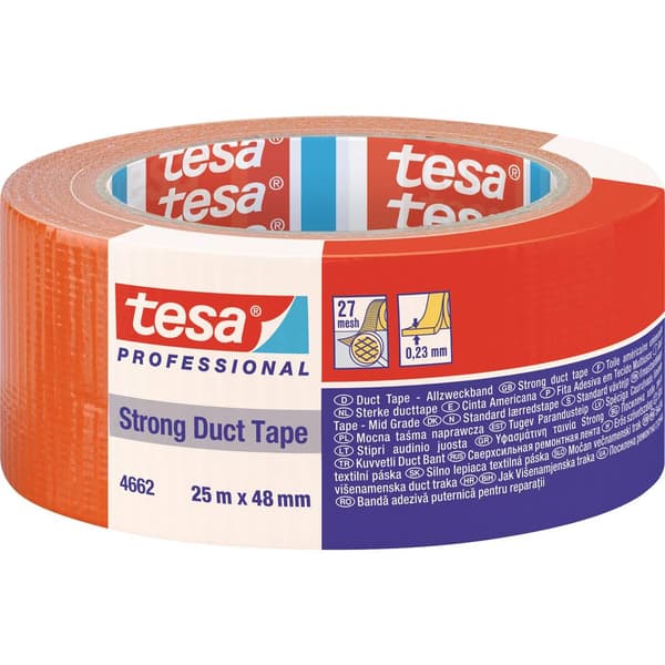 tesa Duct Tape STRONG 04662-00195-01 Repareringstejp Orange (L x B) 25 m x 48 mm 1 st