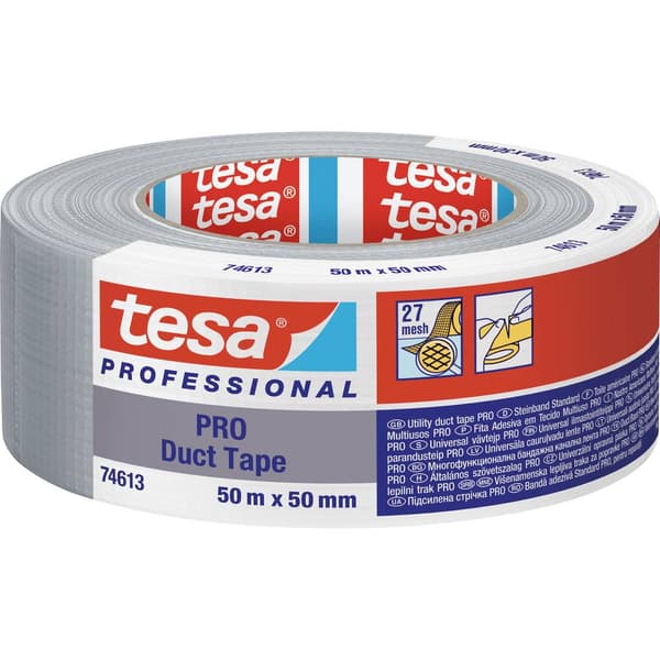 tesa Duct Tape PRO 74613-00003-00 Repareringstejp Grå (L x B) 50 m x 50 mm 1 st