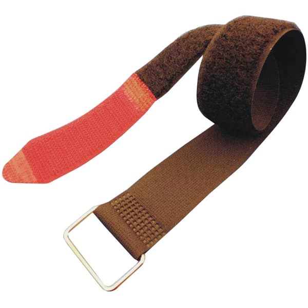 FASTECH® F101-25-630M Kardborreband med bälte Statisk del och fleecedel (L x B) 630 mm x 25 mm Svart, Röd 5 st