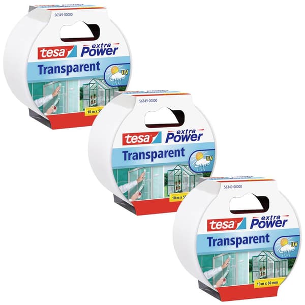 tesa EXTRA POWER 56349-00500-05 Repareringstejp Transparent (L x B) 10 m x 50 mm 3 st