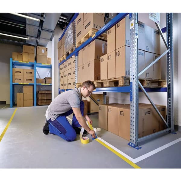 tesa ANTI-SCRATCH 60960-00002-00 Golvmarkeringstejp tesa® Svart/gul (L x B) 20 m x 50 mm 1 st