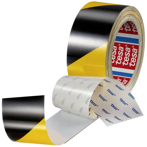tesa ANTI-SCRATCH 60960-00002-00 Golvmarkeringstejp tesa® Svart/gul (L x B) 20 m x 50 mm 1 st