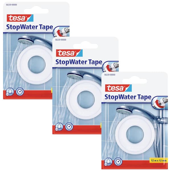 tesa STOP WATER 56220-00500-02 Repareringstejp Vit (L x B) 12 m x 12 mm 3 st