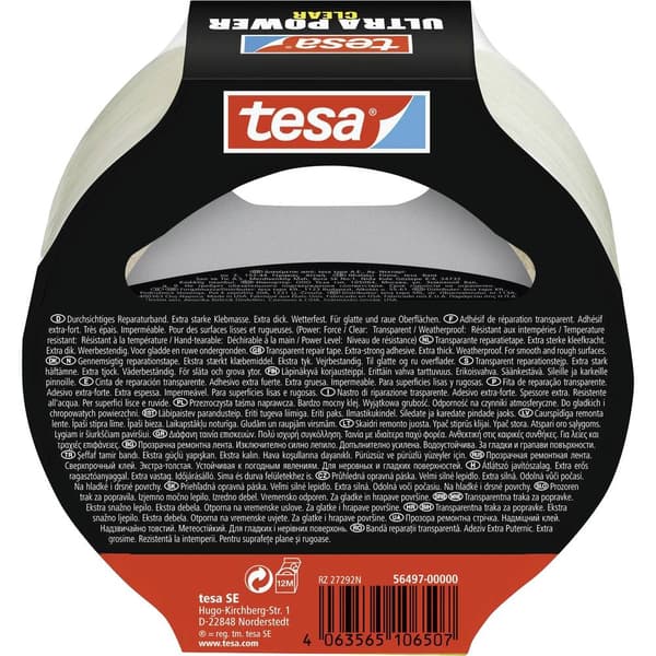 tesa 56497-00-01 Repareringstejp Transparent (L x B) 10 m x 48 mm 1 st