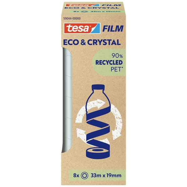 tesa ECO & CRYSTAL 59044-00000-00 tesafilm tesafilm® Eco & Crystal Transparent (L x B) 33 m x 19 mm 8 st