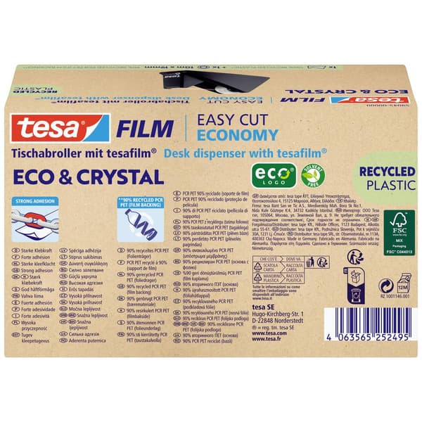 tesa ECO & CRYSTAL 59045-00000-00 Bordsdispenser Svart 1 st