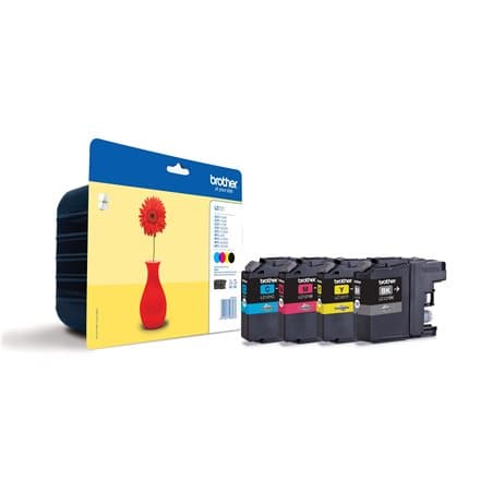 Brother LC121 Value Pack | 600Pages | Black | Cyan | Yellow | Magenta