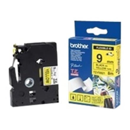BROTHER P-Touch TZE-FX621 black on yellow 9mm