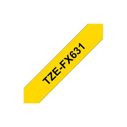 BROTHER P-Touch TZE-FX631 black on yellow 12mm