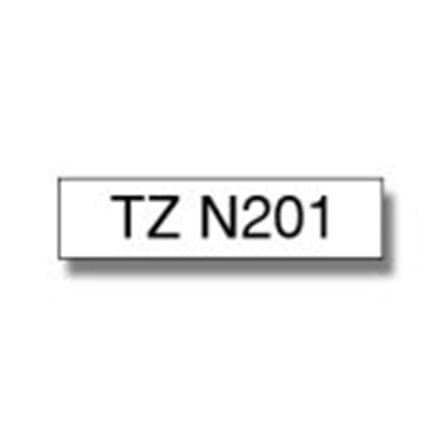 BROTHER TZEN201 3.5mm BLACK ON WHITE NON LAMINATED
