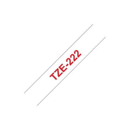 BROTHER P-Touch TZE-222 red on white 9mm