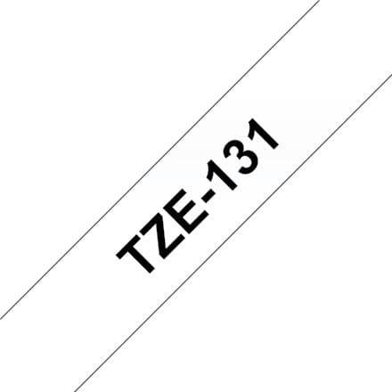 BROTHER TZE131 laminate tape 12mm BLACK ON CLEAR