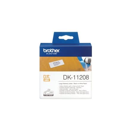 BROTHER DK11208 Brother nagymeretu cimke 38x90mm, 400/tekercs