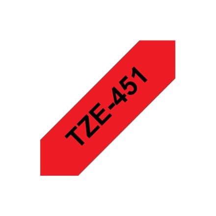 Banda Laminata Original Brother Black on Red, TZE451, pentru P-Touch D600VP|E550WVP|P700|P750W, 24mm x 8m, incl.TV 0 RON, "TZE451"
