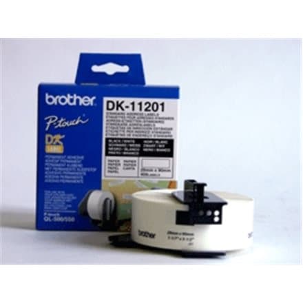 Brother DK-11201 | Adressetiketter | Svart på Vit | 29mm x 90mm | 400st