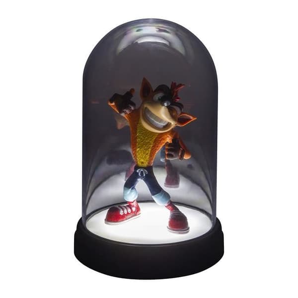 Bell Jar Lampa - Crash Bandicoot - 20 cm - Figur under klocka - USB-anslutning - Blandat