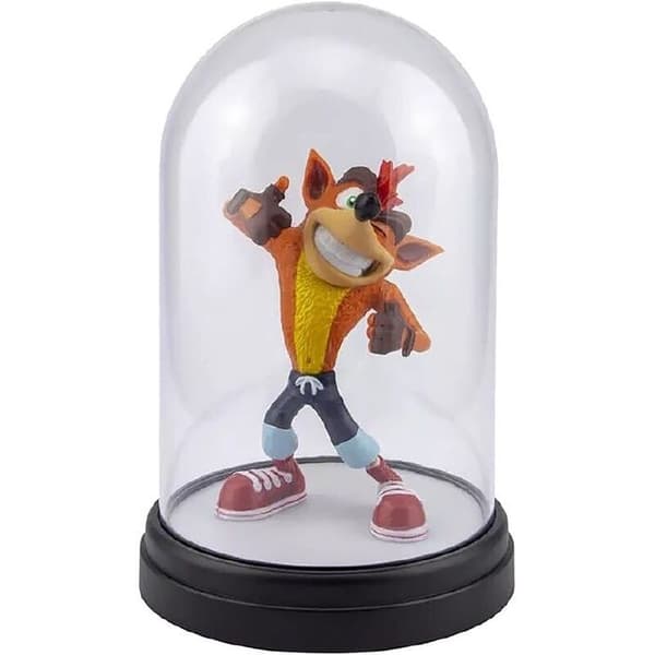 Bell Jar Lampa - Crash Bandicoot - 20 cm - Figur under klocka - USB-anslutning - Blandat Multifärg