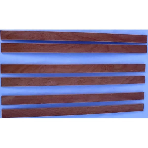 Boklameller - COLT - XM 117 - Set om 6 - Bredd 38 mm - Tjocklek 8 mm - Brun