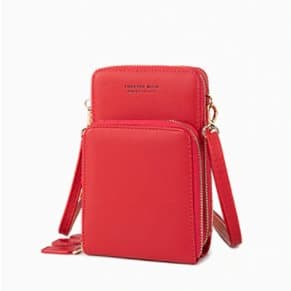 Mini Crossbody telefonväska för kvinnor röd