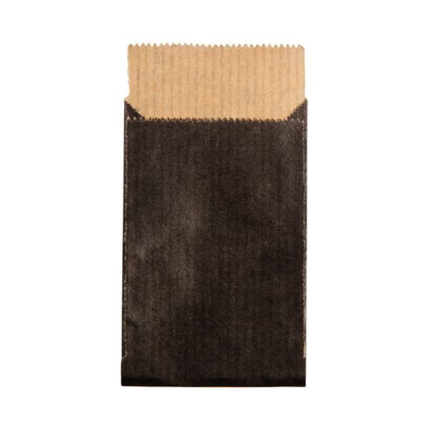 Dekorativ papperspåse - Present - Godsaker - Svart - 6 x 4,5 cm
