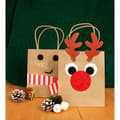 Miniatyrbild 2 av 2: Julklapp i kraftpapper att dekorera med tillbehör 17,9 cm 4 delar