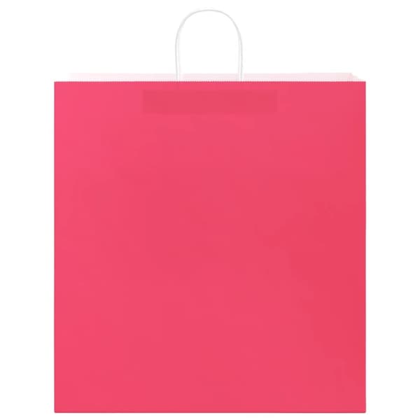 vidaXL Kraftpapperspåsar 50 st med handtag rosa 45x17x48 cm