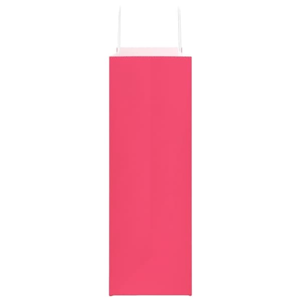 vidaXL Kraftpapperspåsar 50 st med handtag rosa 45x17x48 cm