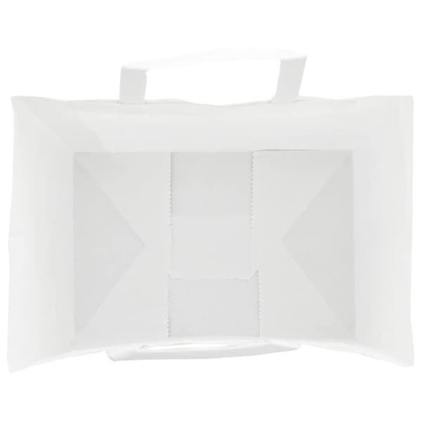 vidaXL Papirposer 250 stk med håndtak hvit 32x22x24 cm