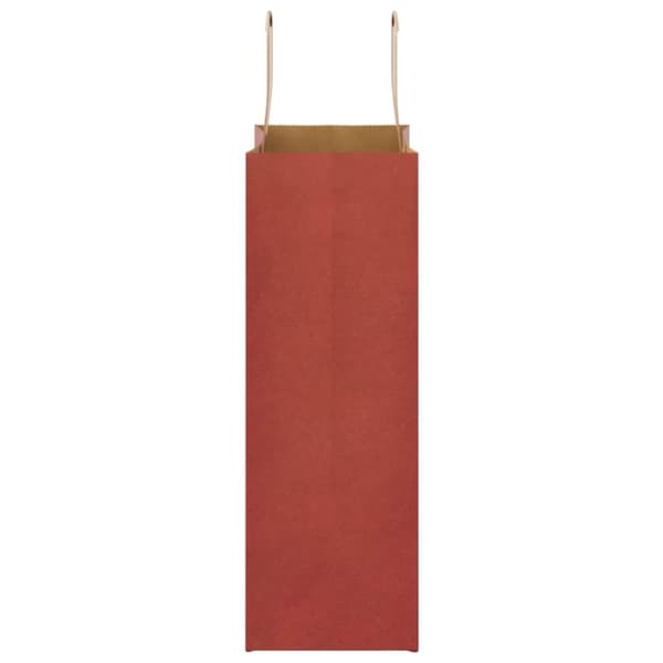 vidaXL Kraftpapperspåsar 250 st med handtag röd 21x11x31 cm