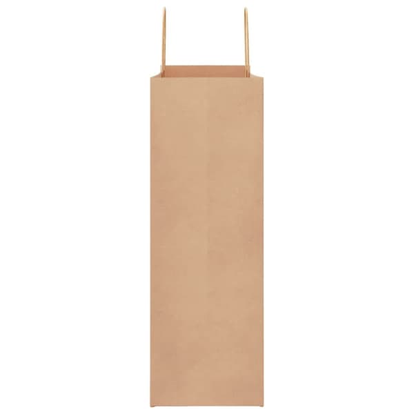 vidaXL Kraftpapperspåsar 50 st med handtag brun 45x17x48 cm