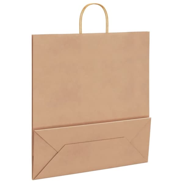vidaXL Kraftpapperspåsar 50 st med handtag brun 45x17x48 cm