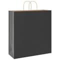 Miniatyrbild 4 av 11: vidaXL Kraftpapperspåsar 50 st med handtag svart 45x17x48 cm