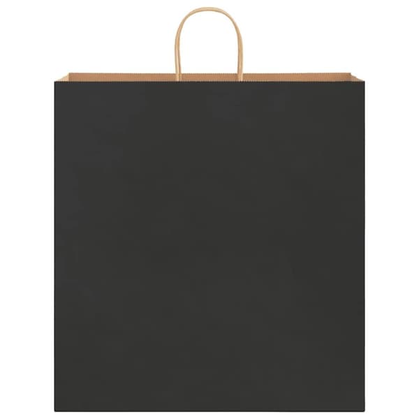 vidaXL Kraftpapperspåsar 50 st med handtag svart 45x17x48 cm