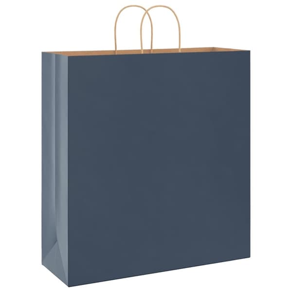vidaXL Kraftpapperspåsar 250 st med handtag blå 45x17x48 cm