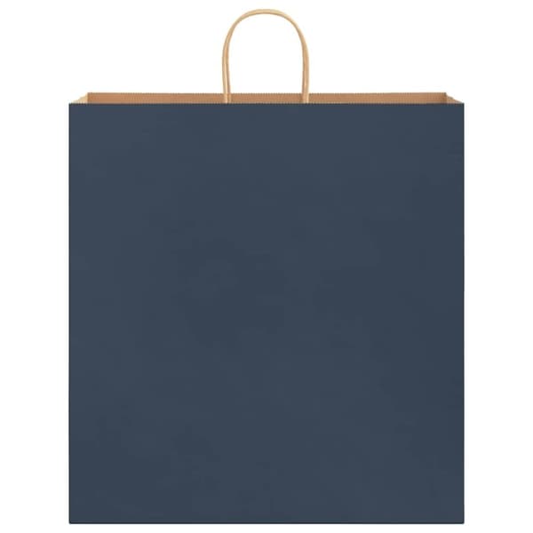 vidaXL Kraftpapperspåsar 250 st med handtag blå 45x17x48 cm