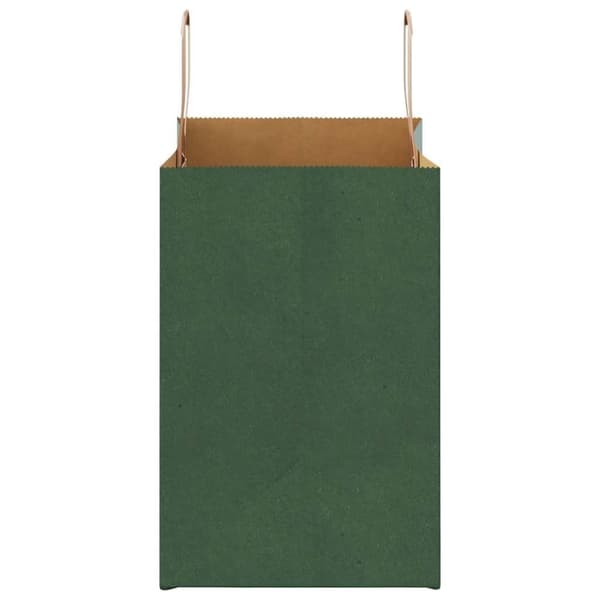 vidaXL Kraftpapperspåsar 50 st med handtag grön 26x17x25 cm