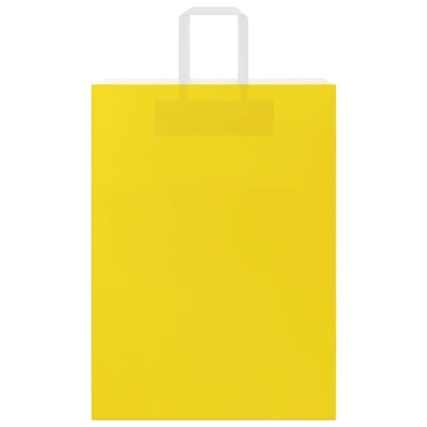 vidaXL Kraftpapperspåsar 250 st med handtag gul 32x17x44 cm