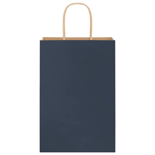 vidaXL Papperspåsar 250 st med handtag blå 21x11x31 cm