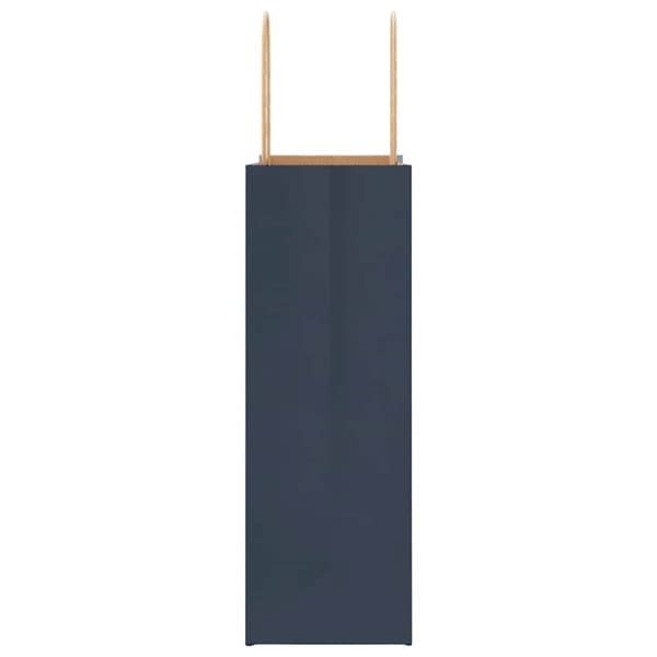 vidaXL Papperspåsar 250 st med handtag blå 21x11x31 cm