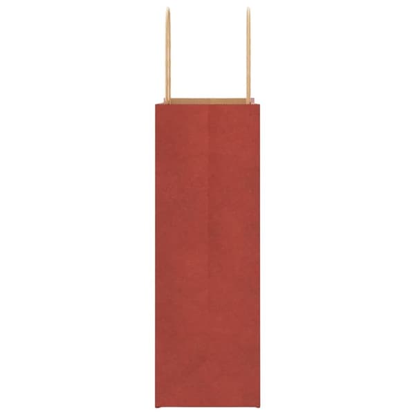 vidaXL Kraftpapperspåsar 250 st med handtag röd 21x11x31 cm