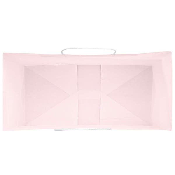 vidaXL Kraftpapperspåsar 250 st med handtag rosa 18x8x22 cm