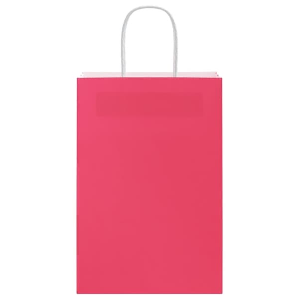 vidaXL Papperspåsar 50 st med handtag rosa 21x11x31 cm