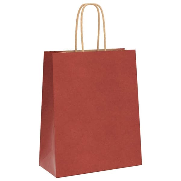 vidaXL Kraftpapperspåsar 50 st med handtag röd 18x8x22 cm