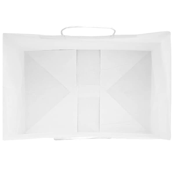vidaXL Kraftpapperspåsar 250 st med handtag vit 32x22x28 cm