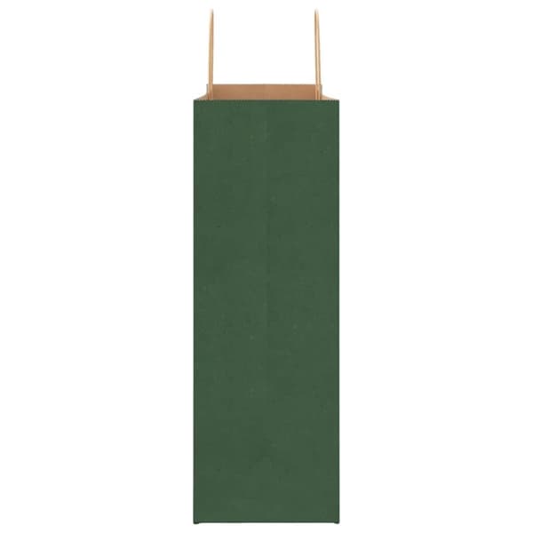 vidaXL Kraftpapperspåsar 250 st med handtag grön 45x17x48 cm